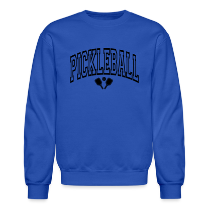 Pickleball Sweatshirt (Arched Black Letters) - royal blue