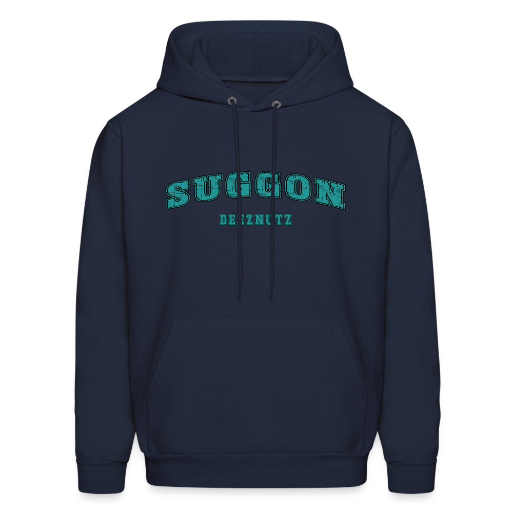 Suggon Deeznutz Hoodie (Funny Adult Humor) Color: navy