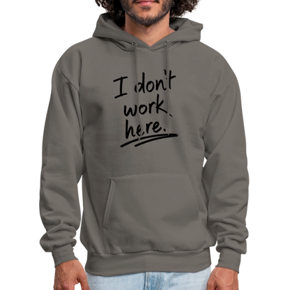 I Don't Work Here Hoodie - Color: denim blue