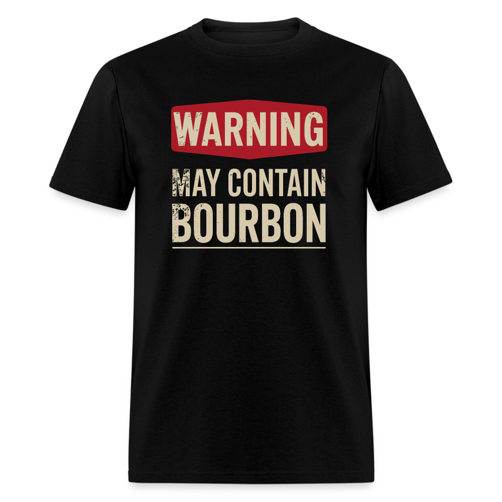 Warning May Contain Bourbon T-Shirt - black