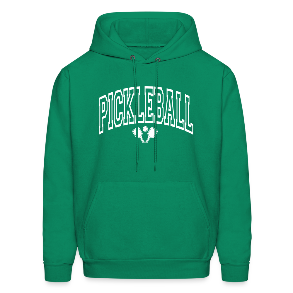 Pickleball Hoodie (Arched White Letters) - kelly green