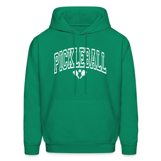 Pickleball Hoodie (Arched White Letters) - kelly green