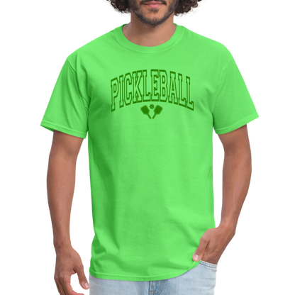 Pickleball T-Shirt (Arched Green Letters) - kiwi