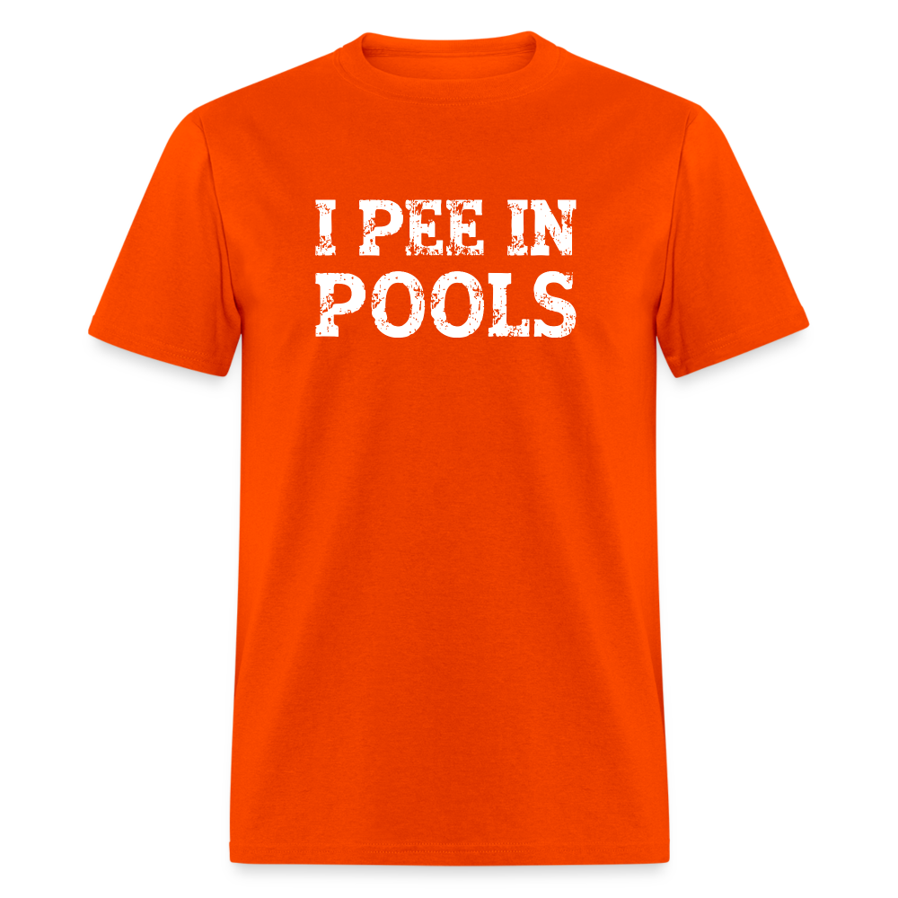 I Pee In Pools T-Shirt - Color: orange