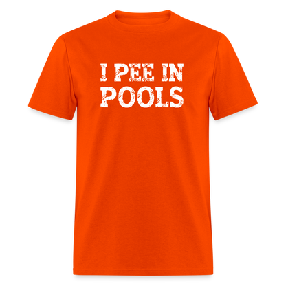 I Pee In Pools T-Shirt - Color: orange