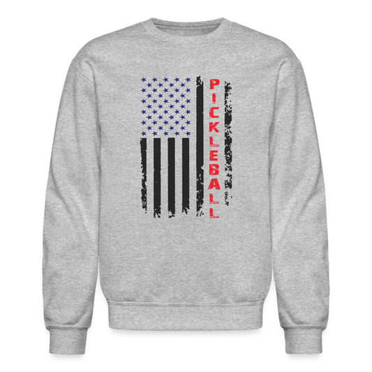 Pickleball Flag Sweatshirt - Color: heather gray