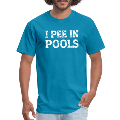 I Pee In Pools T-Shirt - Color: denim