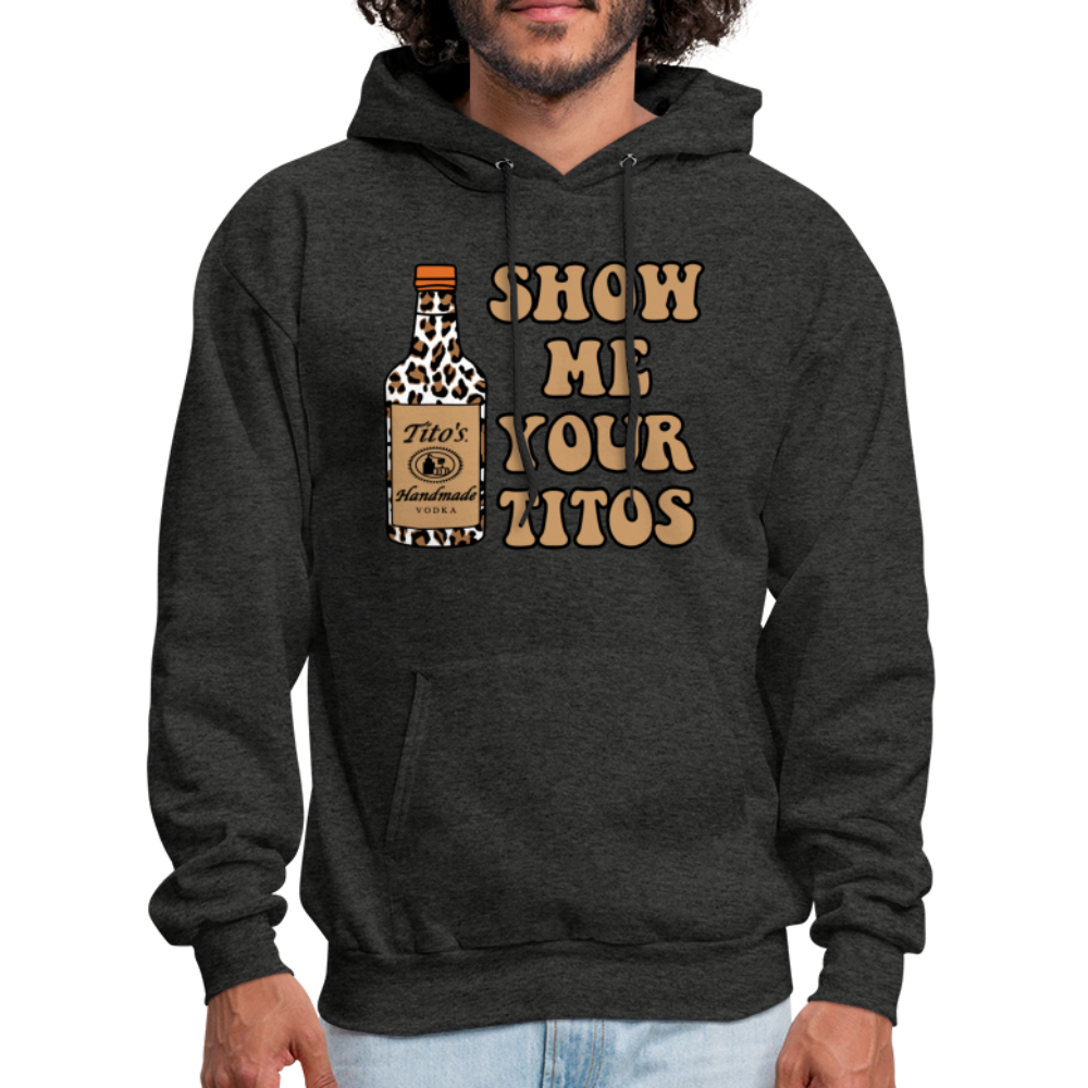 Funny Vodka (Show Me Your Tito's) Hoodie - charcoal grey