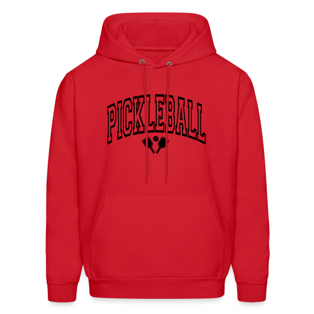 Pickleball Hoodie (Arched Black Letters) - red