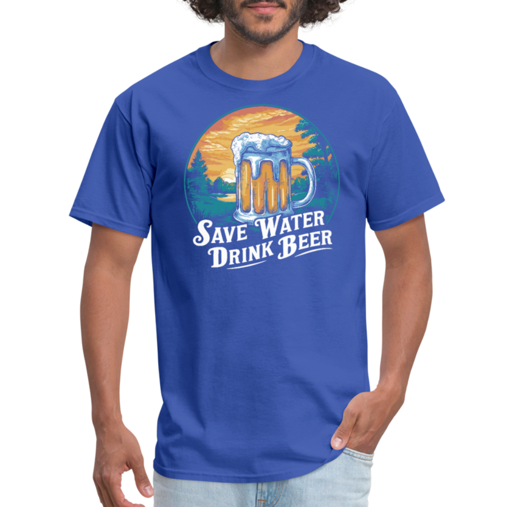 Save Water Drink Beer (Funny Beer Drinking) T-Shirt Color: black