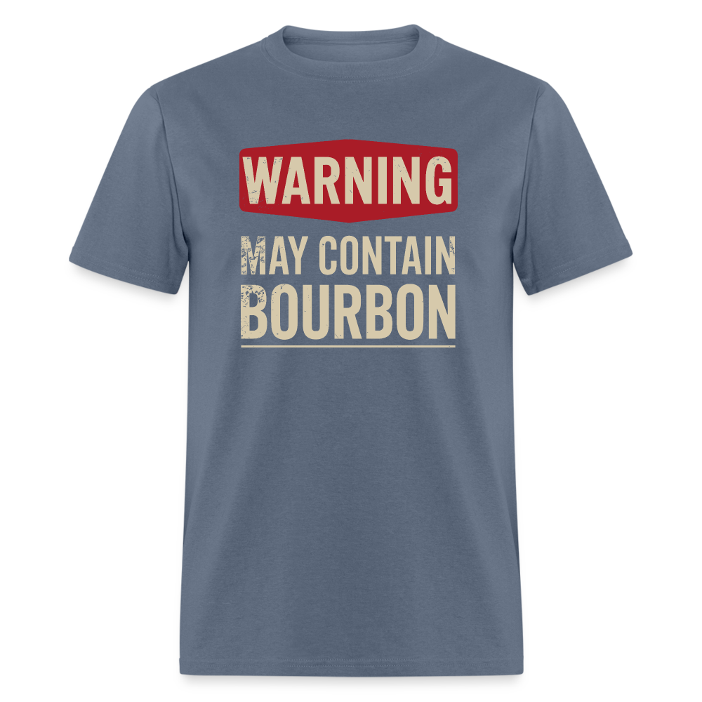 Warning May Contain Bourbon T-Shirt - denim