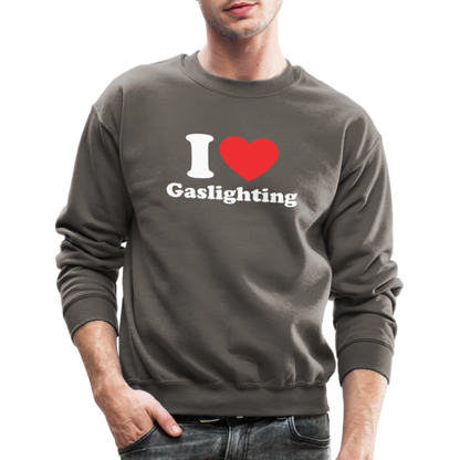 I Heart Gaslighting Sweatshirt - asphalt gray