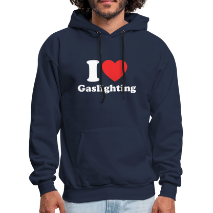 I Heart Gaslighting Hoodie - navy