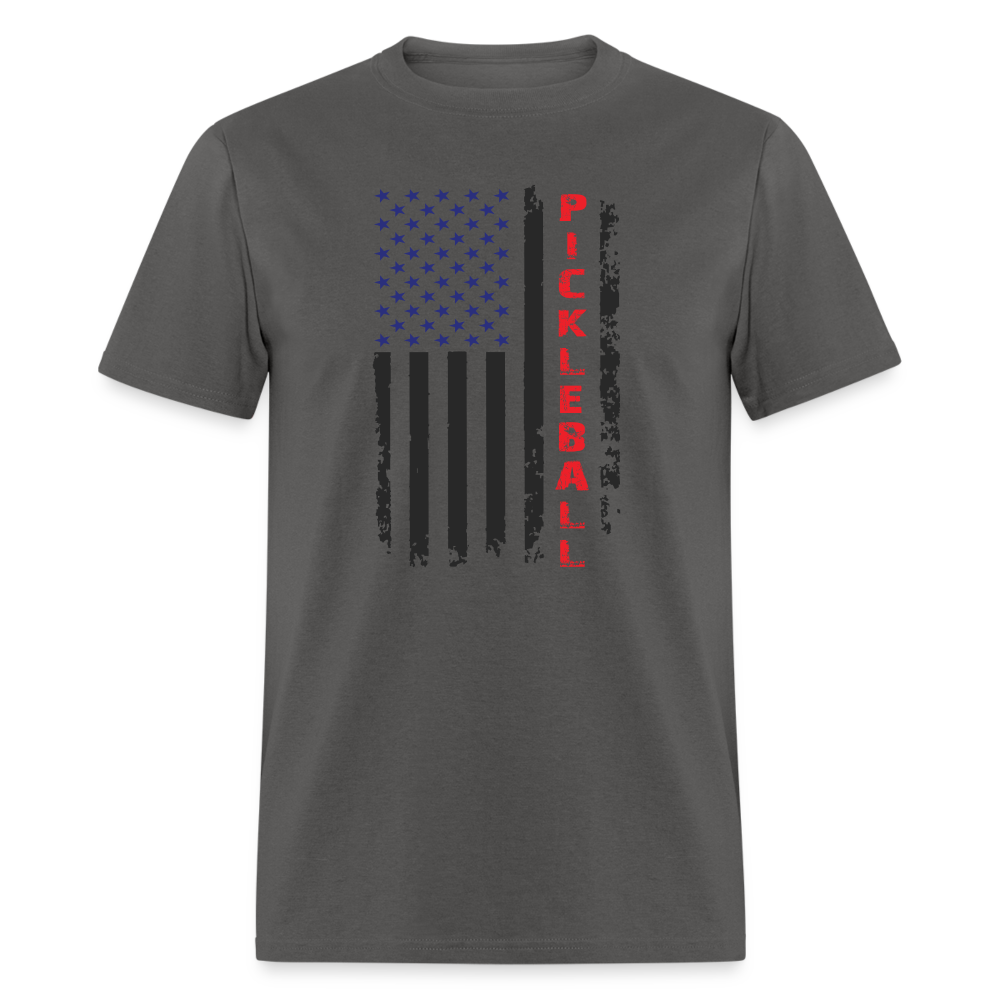 Pickleball Flag T-Shirt - charcoal