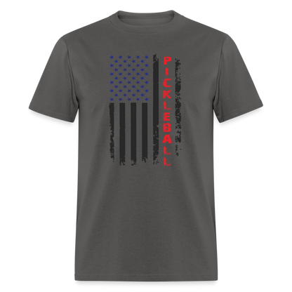 Pickleball Flag T-Shirt - charcoal