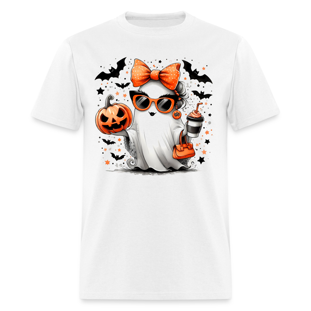 Cute Halloween Mom Ghost T-Shirt Color: white