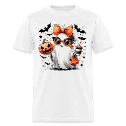 Cute Halloween Mom Ghost T-Shirt Color: white