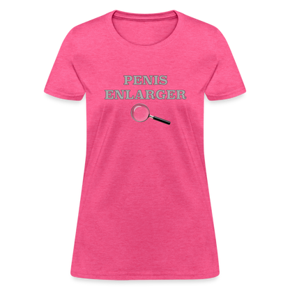 Penis Enlarger Women's T-Shirt (Funny Adult Humor) Color: heather pink