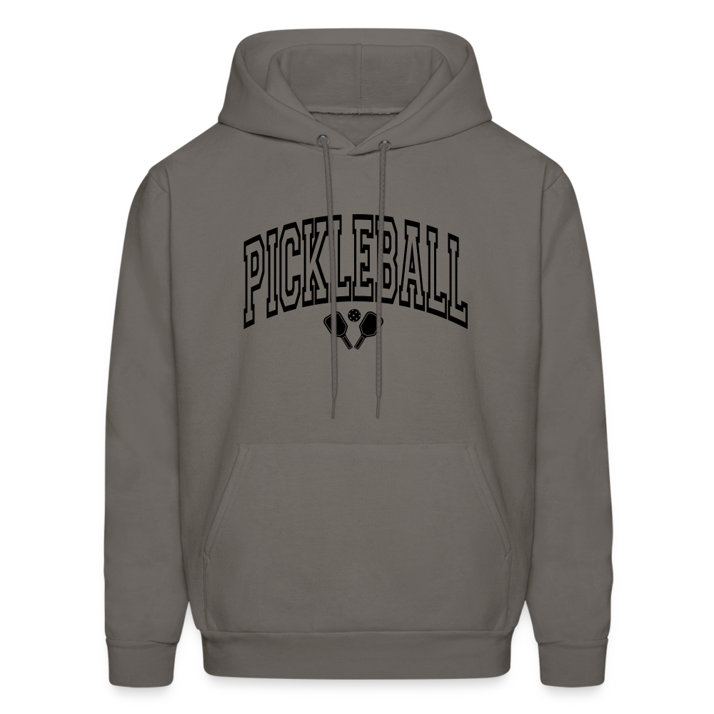 Pickleball Hoodie (Arched Black Letters) - asphalt gray