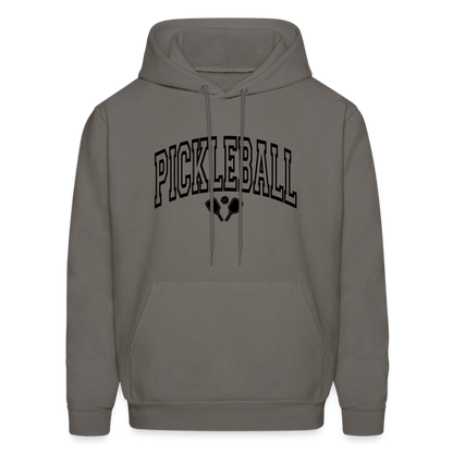 Pickleball Hoodie (Arched Black Letters) - asphalt gray