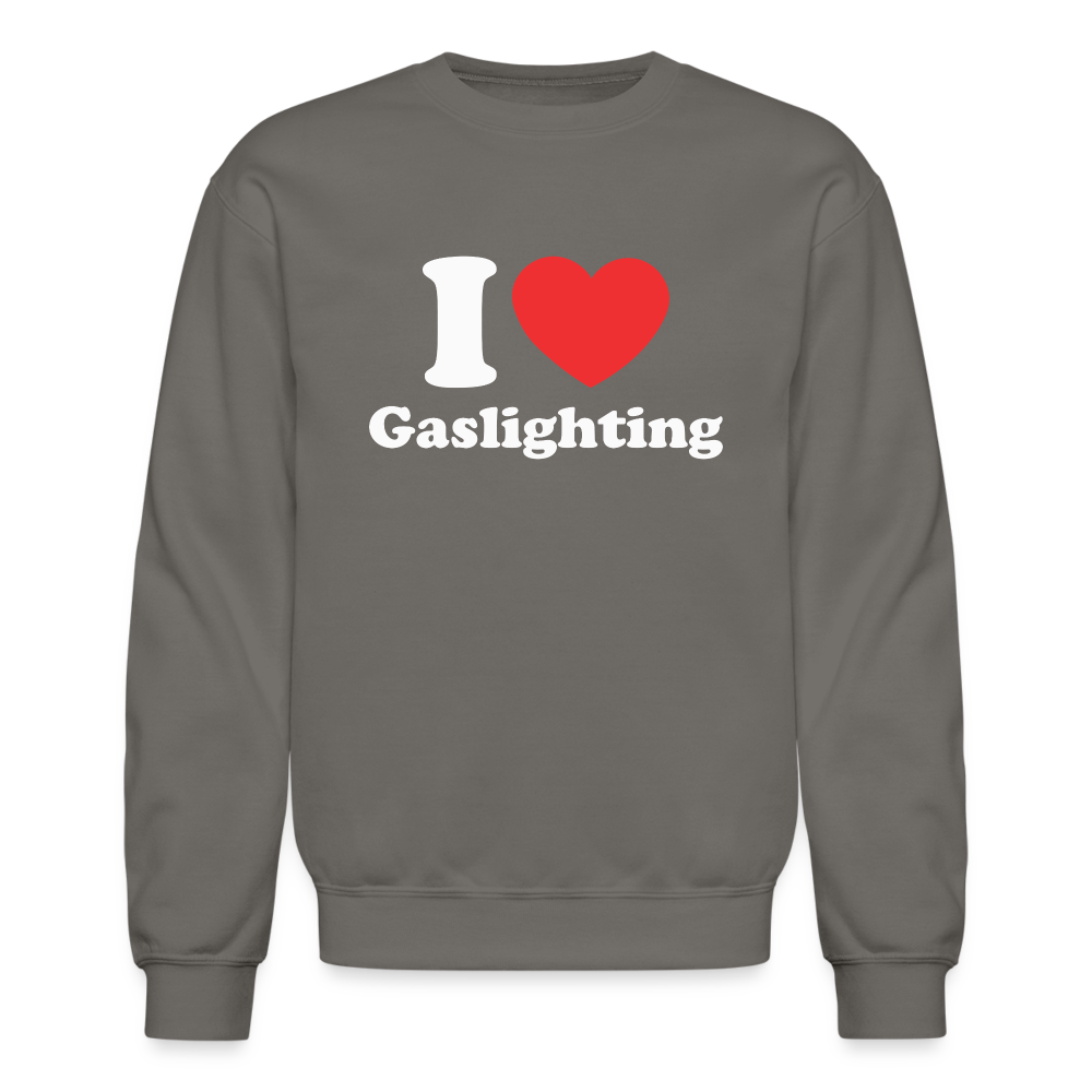 I Heart Gaslighting Sweatshirt - asphalt gray