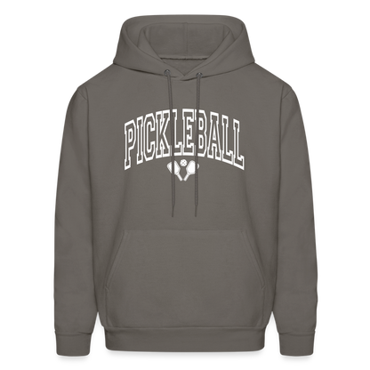 Pickleball Hoodie (Arched White Letters) - asphalt gray