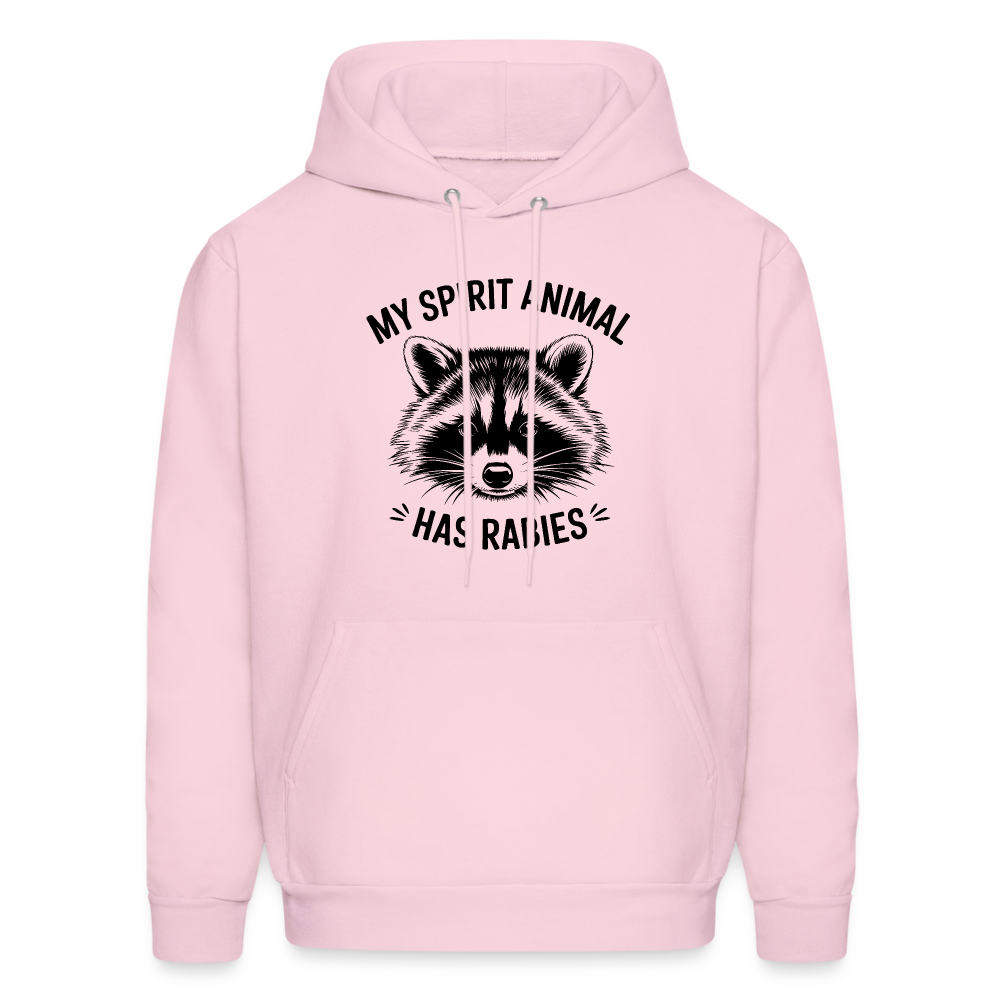 My Spirit Animal Has Rabies Hoodie - Color: pale pink