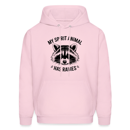 My Spirit Animal Has Rabies Hoodie - Color: pale pink