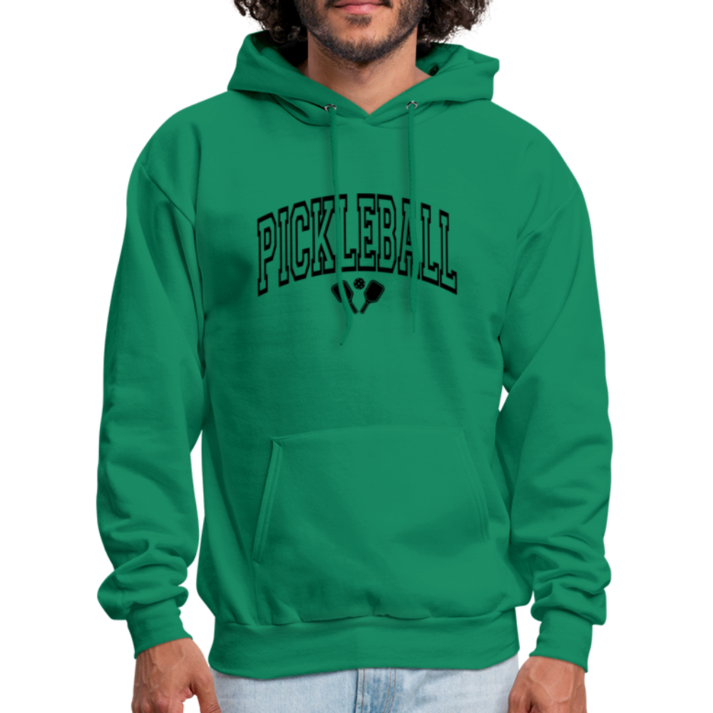 Pickleball Hoodie (Arched Black Letters) - kelly green