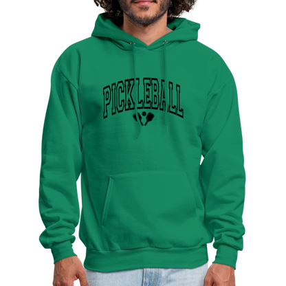 Pickleball Hoodie (Arched Black Letters) - kelly green