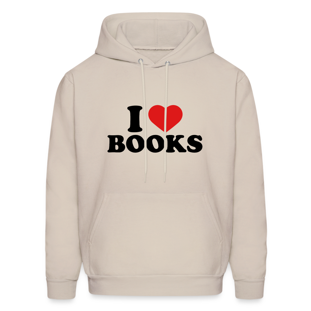 I Heart Books (I Love Books) Hoodie - Sand