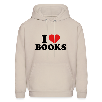 I Heart Books (I Love Books) Hoodie - Sand