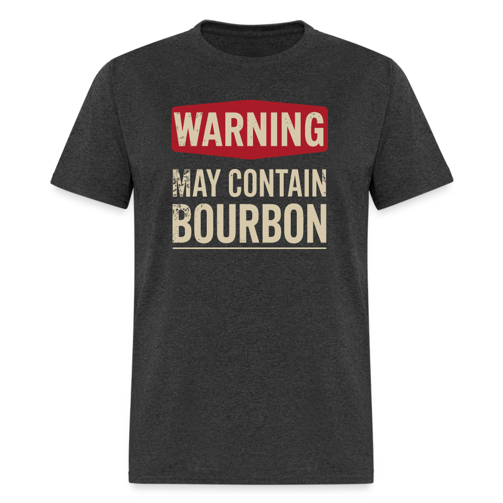 Warning May Contain Bourbon T-Shirt - heather black