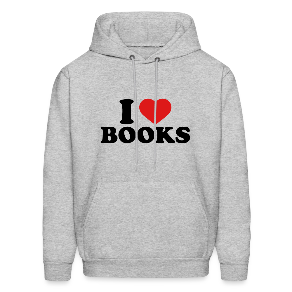 I Heart Books (I Love Books) Hoodie - heather gray