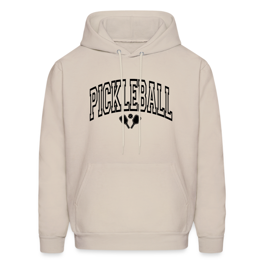 Pickleball Hoodie (Arched Black Letters) - Sand