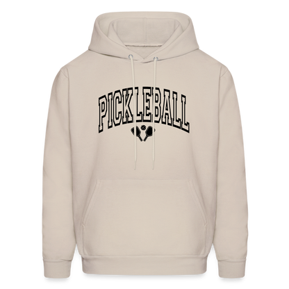 Pickleball Hoodie (Arched Black Letters) - Sand