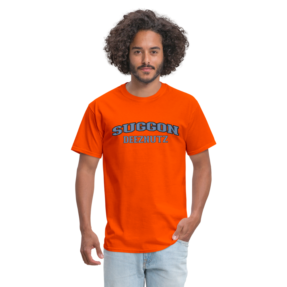 Suggon Deeznutz T-Shirt (in Blue Ball Colors - Funny Sexual Humor) Color: black