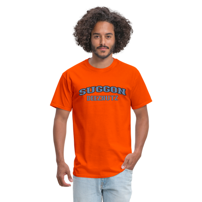 Suggon Deeznutz T-Shirt (in Blue Ball Colors - Funny Sexual Humor) Color: black