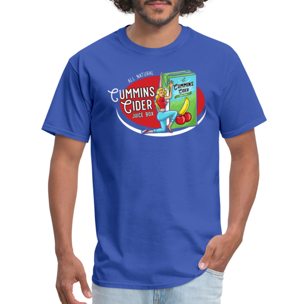 Cummins Cider Juice Box T-Shirt - royal blue