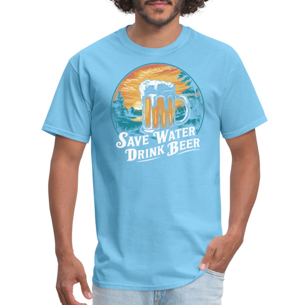 Save Water Drink Beer (Funny Beer Drinking) T-Shirt Color: black