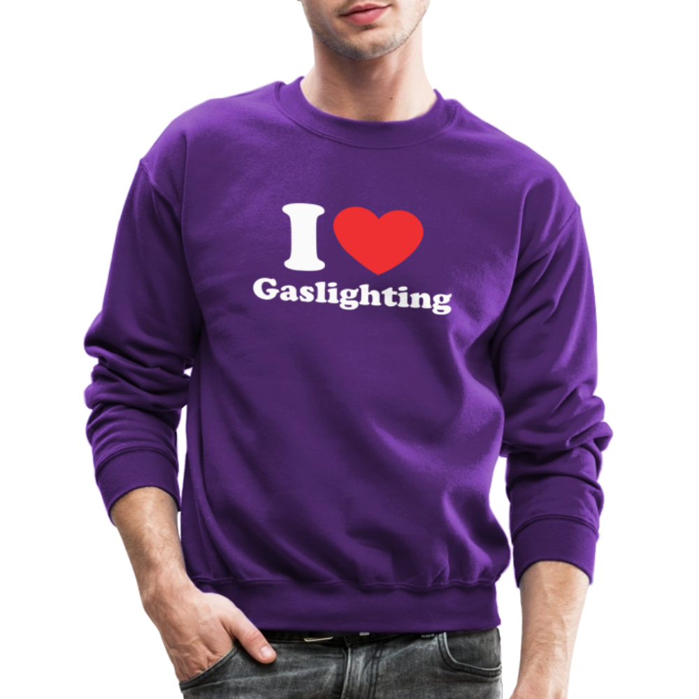 I Heart Gaslighting Sweatshirt - purple