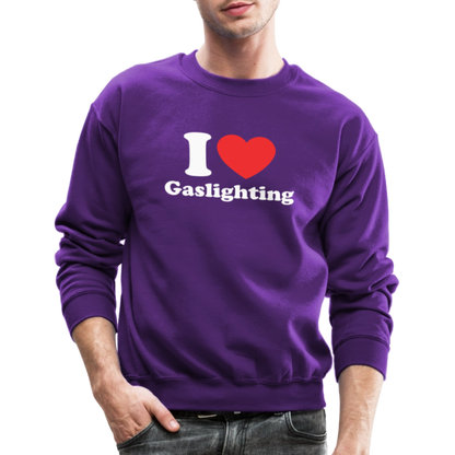 I Heart Gaslighting Sweatshirt - purple