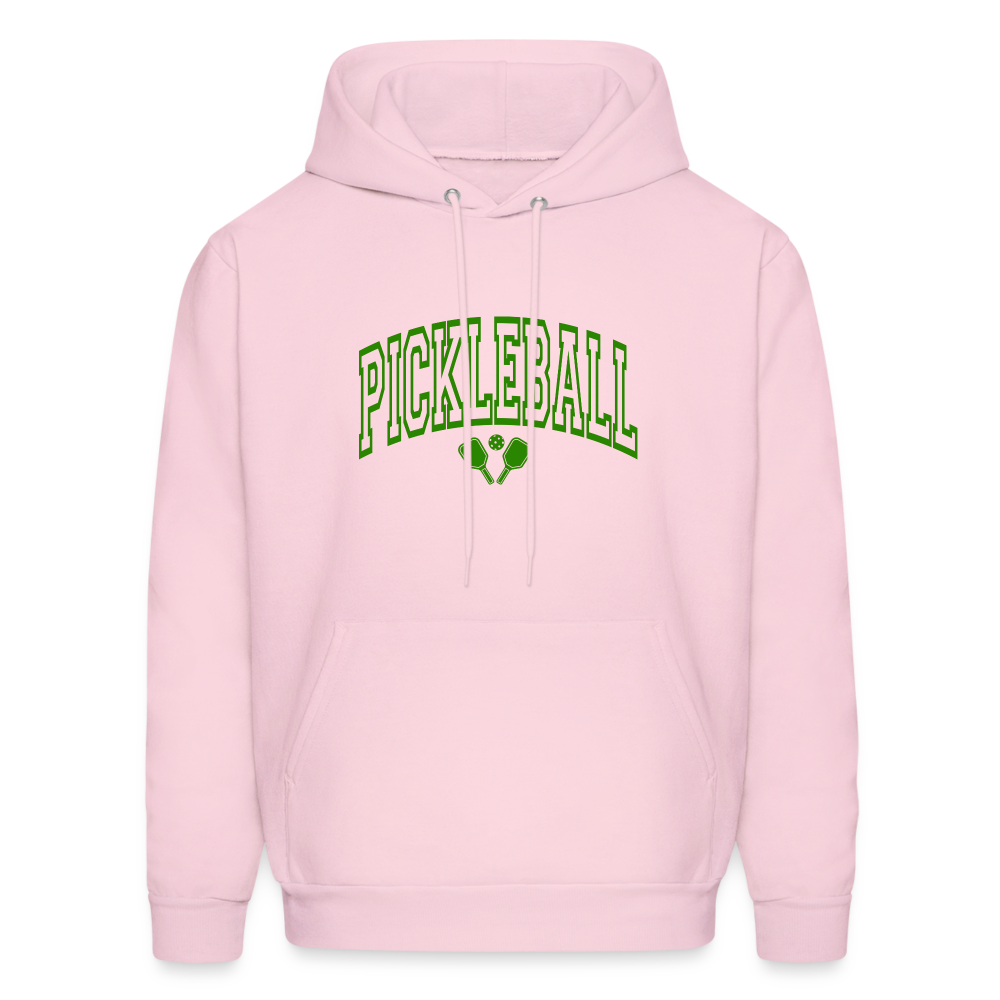 Pickleball Hoodie (Arched Green Letters) - pale pink