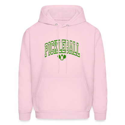 Pickleball Hoodie (Arched Green Letters) - pale pink