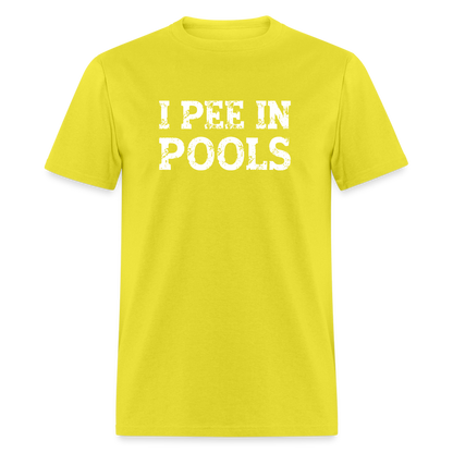 I Pee In Pools T-Shirt - Color: yellow