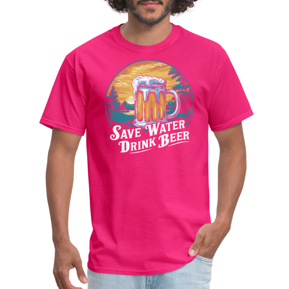 Save Water Drink Beer (Funny Beer Drinking) T-Shirt Color: black