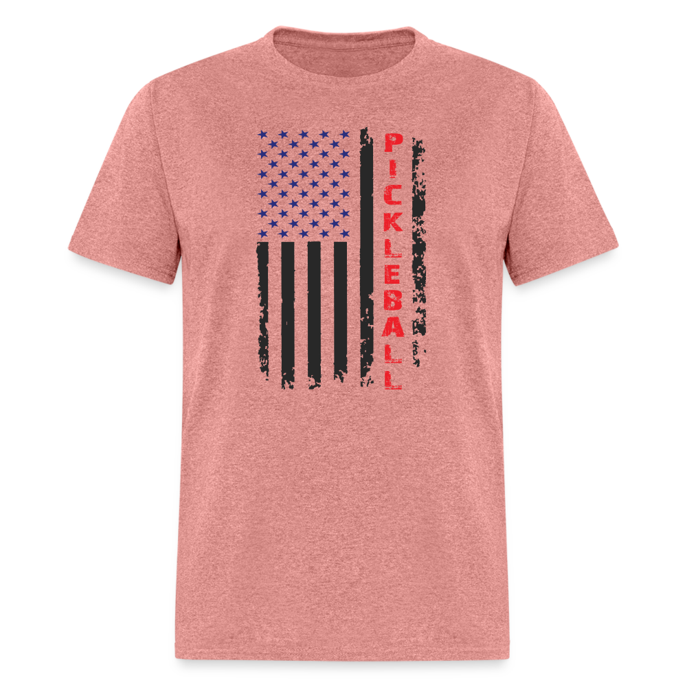 Pickleball Flag T-Shirt - heather mauve