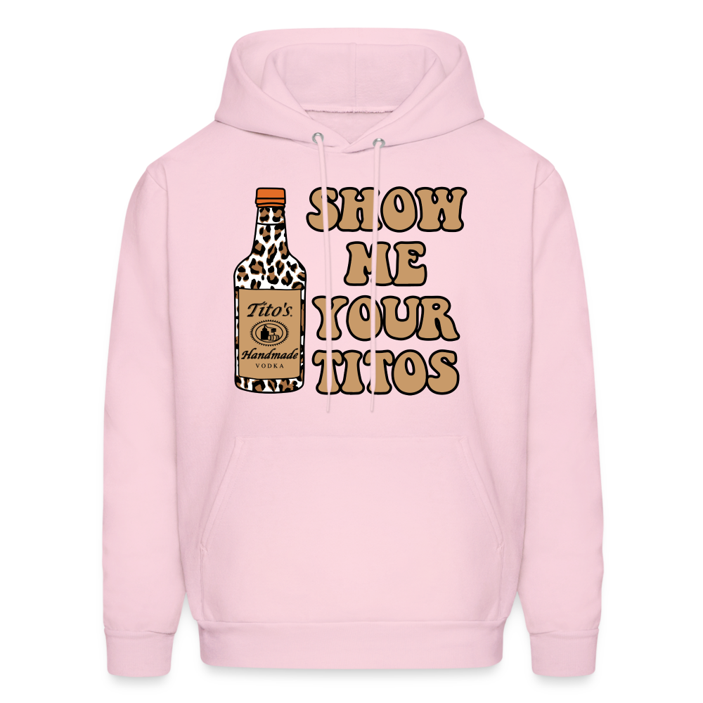 Funny Vodka (Show Me Your Tito's) Hoodie - pale pink