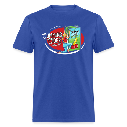 Cummins Cider Juice Box T-Shirt - royal blue