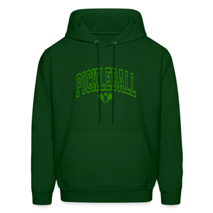 Pickleball Hoodie (Arched Green Letters) - forest green